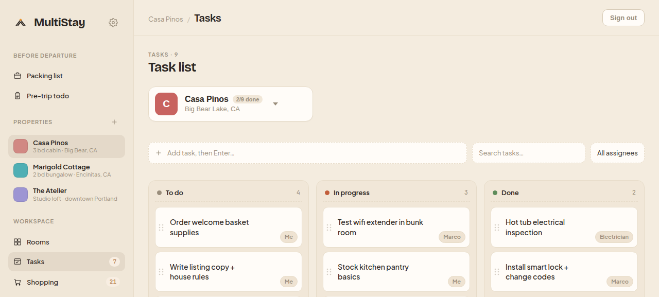 Task board